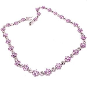 Vintage STERLING SILVER 925 CZ Necklace 16”